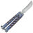 Нож-бабочка AtroposKnife Micro Demon сталь N690 рукоять Stone Blue Titanium