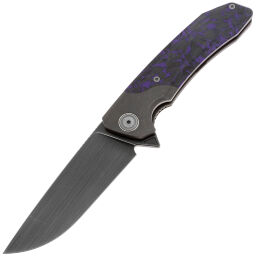 Нож Maxace Goliath 2.0 LE сталь M390 PVD/hand satin рукоять Carbon Fiber Purple Haze