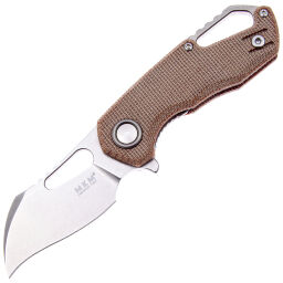 Нож MKM Isonzo Hawkbill сталь M390 рукоять Natural Canvas Micarta (FX03M-1NC)