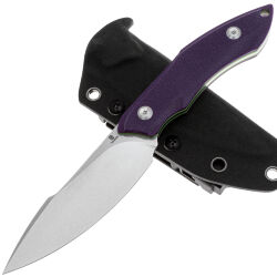 Нож Tenable Luccio stonewash сталь 14C28N рукоять Purple G10