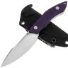 Нож Tenable Luccio stonewash сталь 14C28N рукоять Purple G10