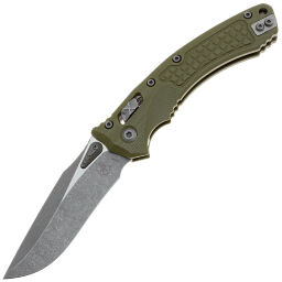 Нож Microtech Amphibian Ram-Lok apocalyptic сталь M390MK рукоять OD Green Frag G10