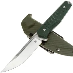 Нож Kristal Pogonya cталь VG-10 Satin рукоять OD Green G10