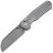Нож Kunwu Compact CHAD stonewash сталь PM-60 рукоять Diamond Texture Gray Ti