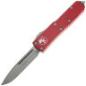 Нож Microtech UTX-85 S/E stonewash сталь M390 рукоять Red Aluminum (231-10RD)