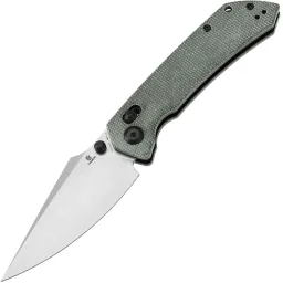 Нож Tenable Fenrir Crossbar Lock stonewash сталь Nitro-V рукоять Green Micarta