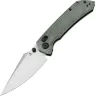 Нож Tenable Fenrir Crossbar Lock stonewash сталь Nitro-V рукоять Green Micarta