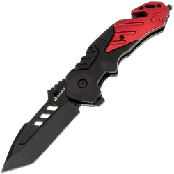 Нож Ganzo G629-RD cталь 8Cr14 рукоять Black PP/Red Aluminum