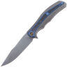 Нож We Knife Zonda satin сталь CPM-20CV рукоять Gray Ti/Blue Ti/Marble CF (WE22016-4)