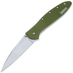 Нож Kershaw Leek сталь 14C28N рукоять Olive Drab Aluminum (1660OL) (Нож Kershaw Leek Olive Drab складной сталь 14C28N (K1660OL))