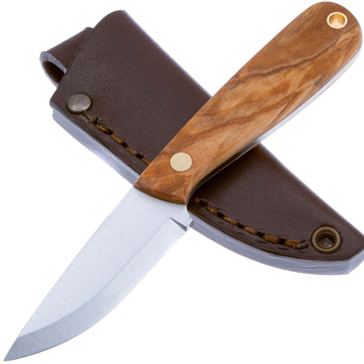 Нож Brisa Necker 70 Scandi сталь Sandvik 12C27 рукоять Olive Wood