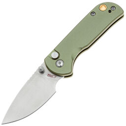 Нож CJRB Mica сталь AR-RPM9 рукоять Green Aluminium (J1934-GN)