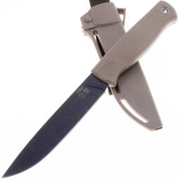 Нож Кизляр Отус сталь AUS-8 черный рукоять эластрон Песчаный (014307)