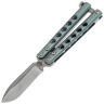Нож-бабочка AtroposKnife Micro Kirat сталь N690 рукоять Green Titanium