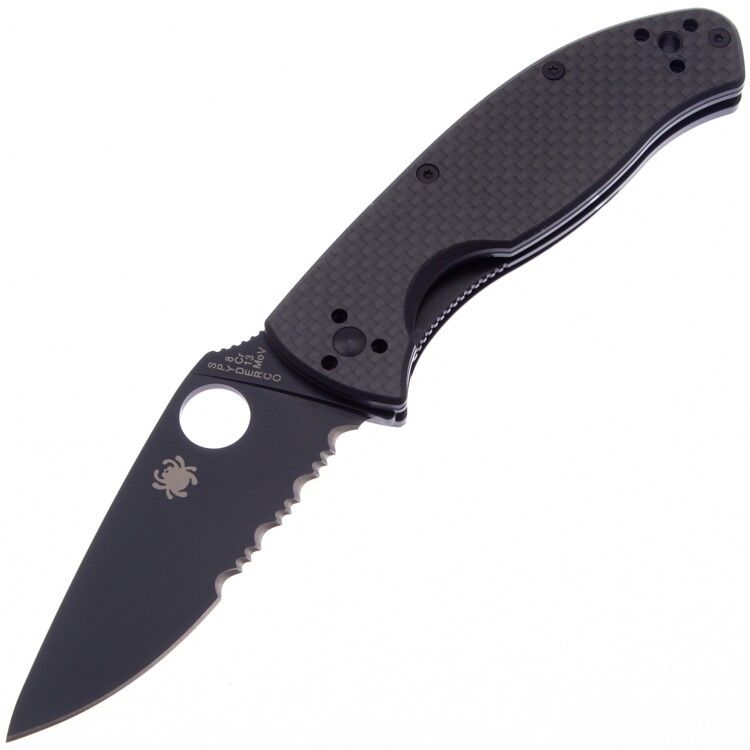 Нож Spyderco Tenacious Black PS сталь 8Cr13MoV рукоять CF/G10 (C122CFBBKPS)