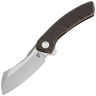 Нож Vanguard Mini Cleaver satin сталь M390 рукоять Tiger Stripe Flamed Titanium