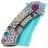 Нож Kansept Mini Korvid light blue сталь S35VN рукоять Gradient Dimples Titanium