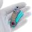 Нож Kansept Mini Korvid light blue сталь S35VN рукоять Gradient Dimples Titanium