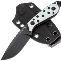 Нож Kizer Buddy black сталь Nitro-V рукоять Black/White G10