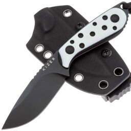 Нож Kizer Buddy black сталь Nitro-V рукоять Black/White G10