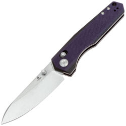 Нож Tenable Beaver stonewash сталь NItro-V рукоять Black/Purple G10