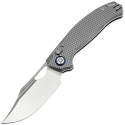 Нож Kunwu Django XL satin сталь Elmax рукоять Diamond Texture Gray Ti