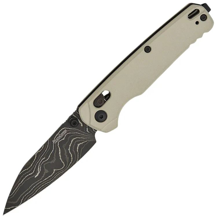Нож Kershaw Bel Air Reverse tanto сталь Damascus рукоять Bright Nickel Cerakote Aluminium (6105DAM)