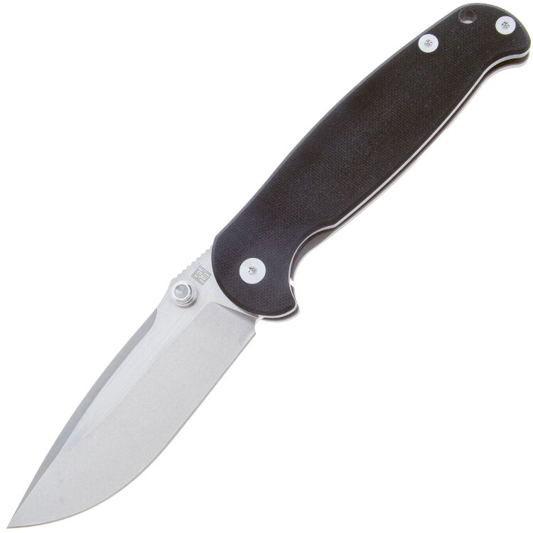 Нож Real Steel S6 stonewash сталь VG-10 рукоять Black G10/Titanium (9432)