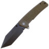 Нож CIVIVI Bhaltair black сталь 14C28N рукоять Green Burlap Micarta (C23024-3)