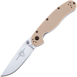 Нож Ontario RAT-2 Satin сталь D2 рукоять Desert Tan GRN (8828DT)