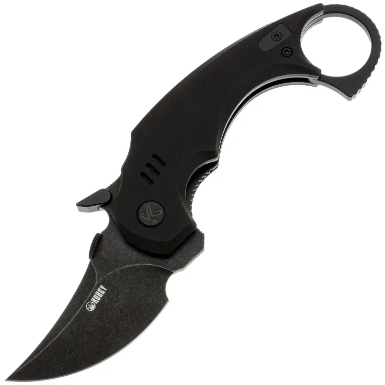 Нож Kubey Jaw Pikal blackwash сталь 14C28N рукоять Black G10