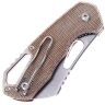 Нож MKM Isonzo Cleaver сталь M390 рукоять Natural Canvas Micarta (FX03M-2NC)