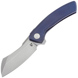 Нож Vanguard Mini Cleaver stonewash сталь M390 рукоять Blue Titanium
