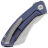 Нож Vanguard Mini Cleaver stonewash сталь M390 рукоять Blue Titanium