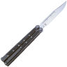Нож-бабочка тренировочный Maxace Shi сталь M390 рукоять Gray Titanium/Carbon Fiber