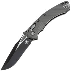 Нож Microtech Amphibian Ram-Lok black сталь M390MK рукоять Natural Clear Fluted Aluminum
