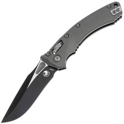 Нож Microtech Amphibian Ram-Lok black сталь M390MK рукоять Natural Clear Fluted Aluminum