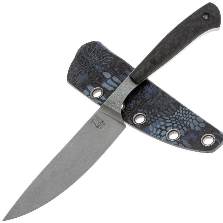 Нож TVI EDC сталь PGK рукоять Carbon Fiber (ТО25.01)
