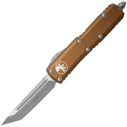 Нож Microtech UTX-85 T/E apocalyptic сталь M390 рукоять Tan Aluminum (233-10APTA)