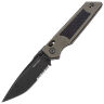 Нож Real Steel Sacra TAC Serrated blackwash сталь K110 рукоять Coyote/Black G10 (7713CB)