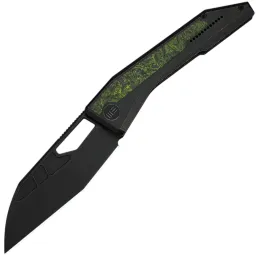 Нож WE Knife Inceptus blackwash сталь M390 рукоять Black Titanium/Black-Green CF Нож WE Knife Inceptus blackwash сталь M390 рукоять Black Titanium/Black-Green CF