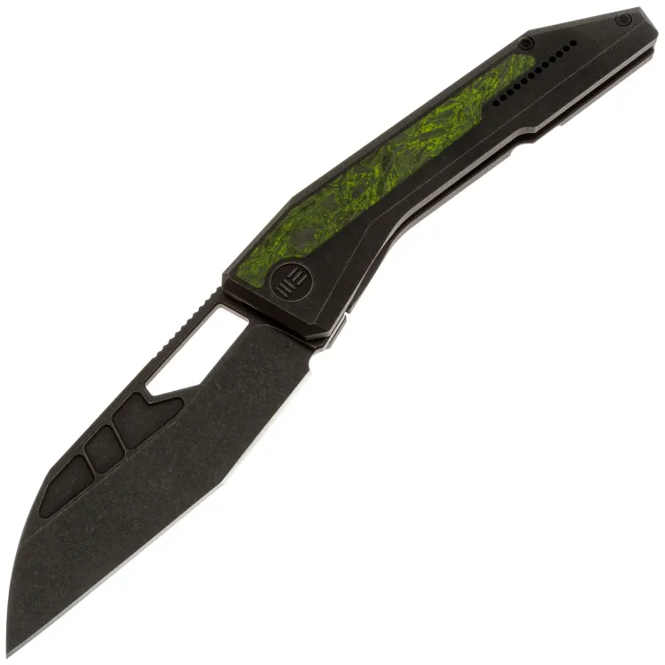 Нож WE Knife Inceptus blackwash сталь M390 рукоять Black Titanium/Black-Green CF