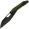 Нож WE Knife Inceptus blackwash сталь M390 рукоять Black Titanium/Black-Green CF