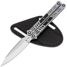 Нож-бабочка Reptilian Стикс-02Z сталь D2 рукоять Steel/Black aluminium (с чехлом) Нож-бабочка Reptilian Стикс-02Z сталь D2 рукоять Steel/Black aluminium (с чехлом)