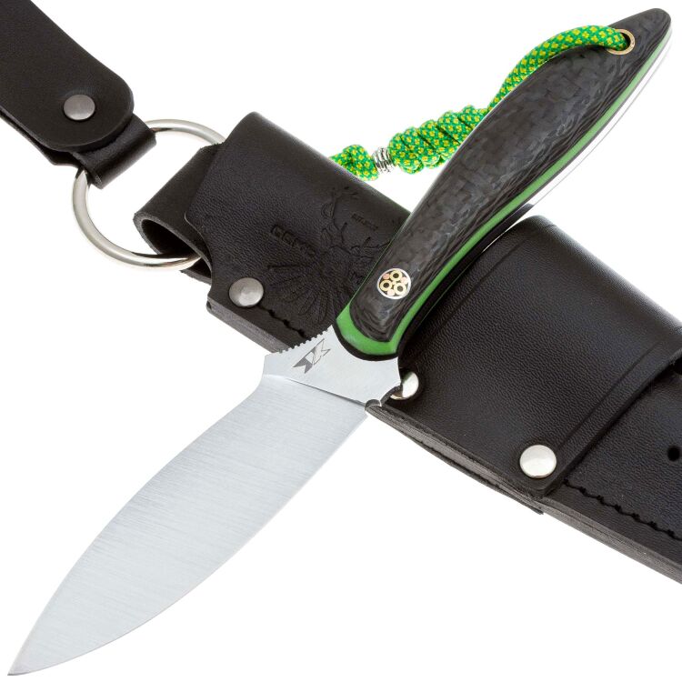 Нож 7 Ножей Канадец BR сталь N690 рукоять Green G10/Carbon Fiber