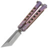 Нож-бабочка AtroposKnife Micro Smoke сталь N690 рукоять Pink Gradient Titanium