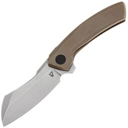 Нож Vanguard Mini Cleaver stonewash сталь M390 рукоять Bronze Titanium