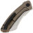 Нож Vanguard Mini Cleaver stonewash сталь M390 рукоять Bronze Titanium
