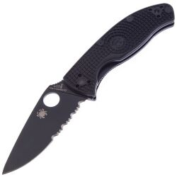 Нож Spyderco Tenacious Black LTW PS сталь 8Cr13MoV рукоять Black FRN (C122PSBBK)