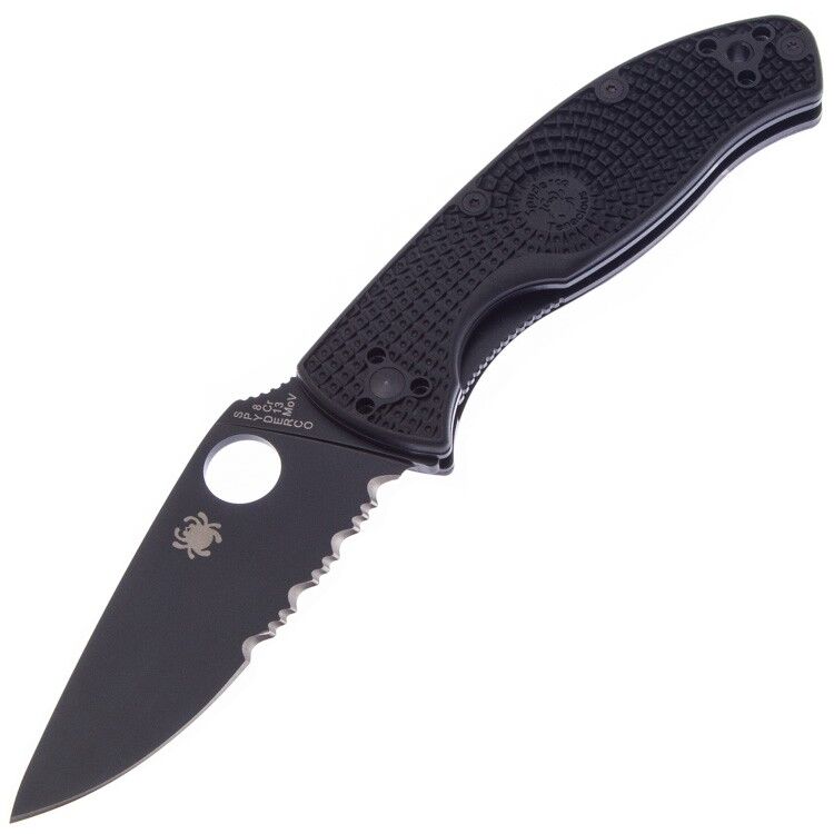 Нож Spyderco Tenacious Black LTW PS сталь 8Cr13MoV рукоять Black FRN (C122PSBBK)